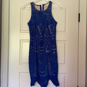 Blue lace dress